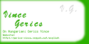 vince gerics business card